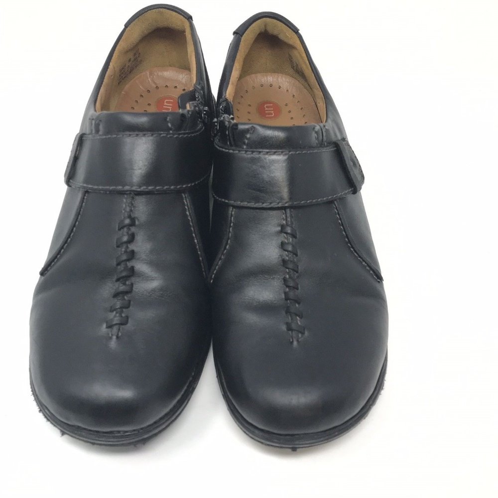 Unstructured By Clarks Unsparrow Blk Leather Shoes - image 2